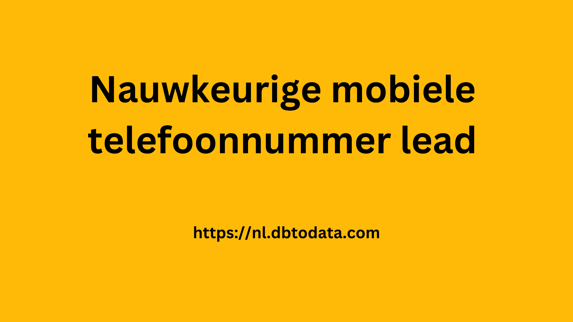 Nauwkeurige mobiele telefoonnummer lead