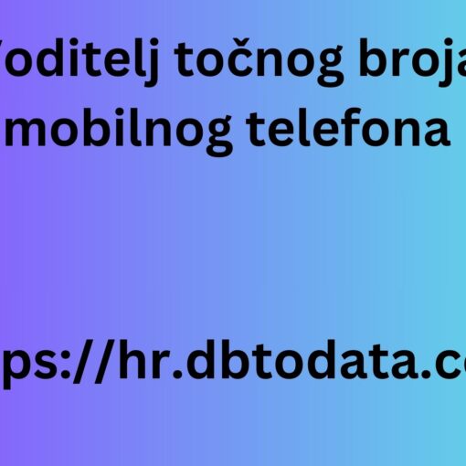 Voditelj točnog broja mobilnog telefona